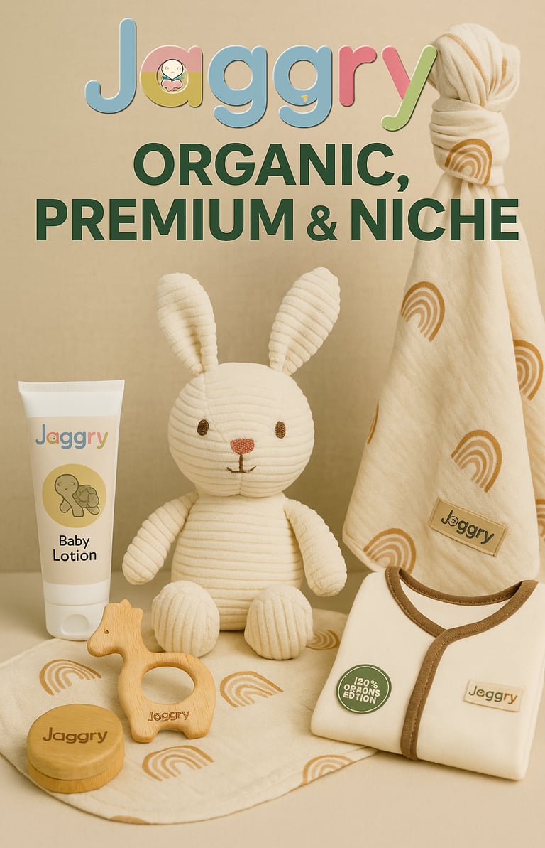 Jaggry Premium Organic Baby Range – Pure, Sustainable, and Skin-Safe Essentials