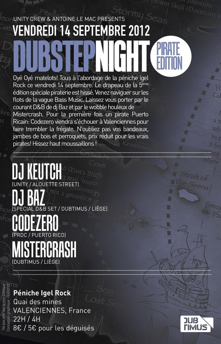Dubstep Night @ Péniche Iget Rock - Valenciennes, France