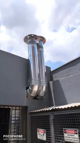 Tubulação de churrasqueira para fumaça