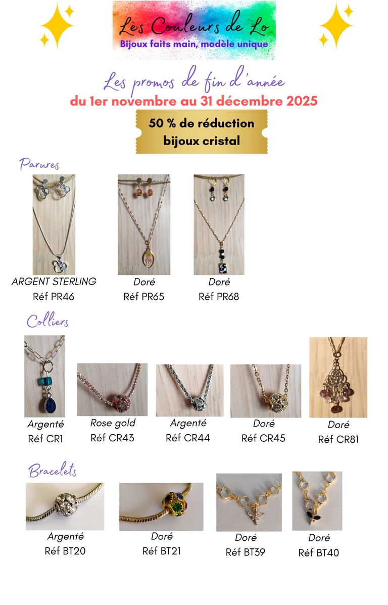 Bijoux Les Couleurs de Lo Les promos de fin d'année
