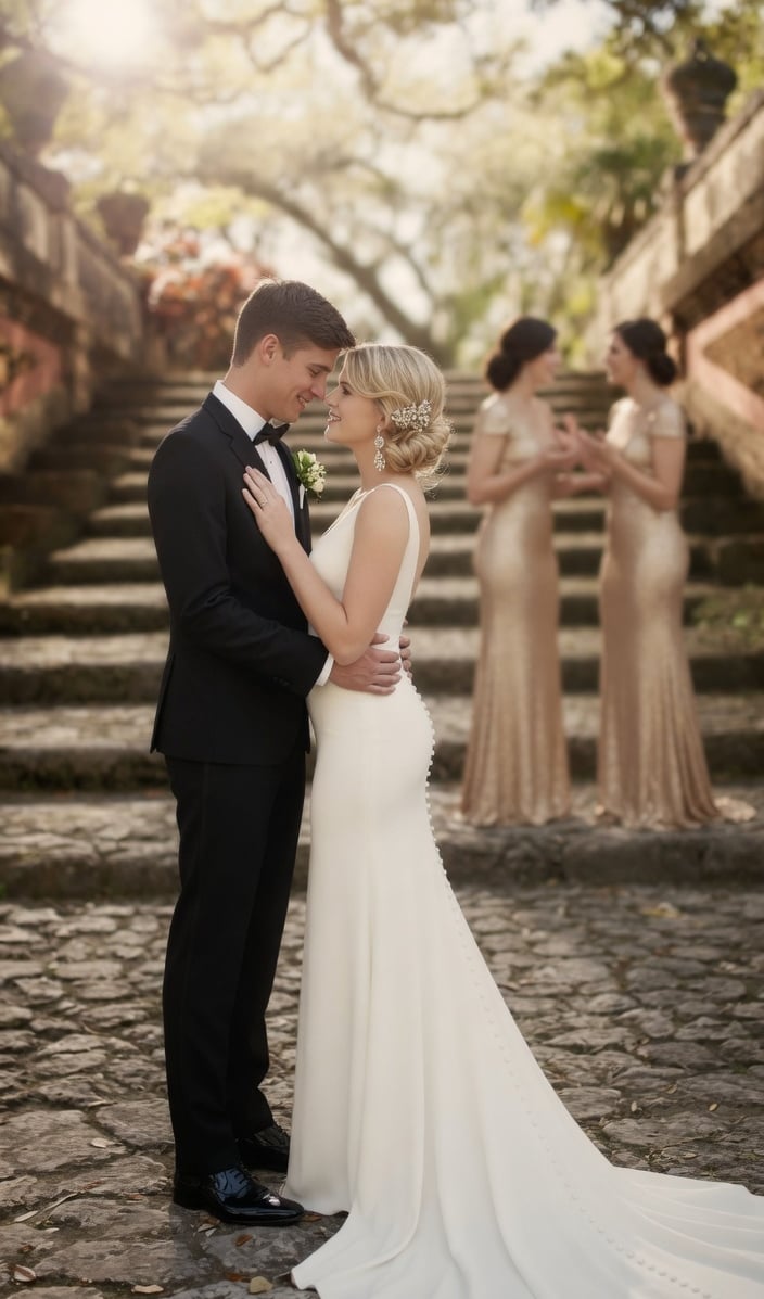 elegant wedding hairstyle Sunshine Coast