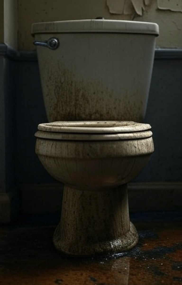 Toilettes sales pour la journée mondiale des toilettes