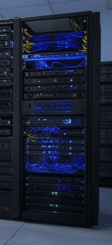Serveur informatique / Data center pour la journée de la sauvegarde des données informatiques.