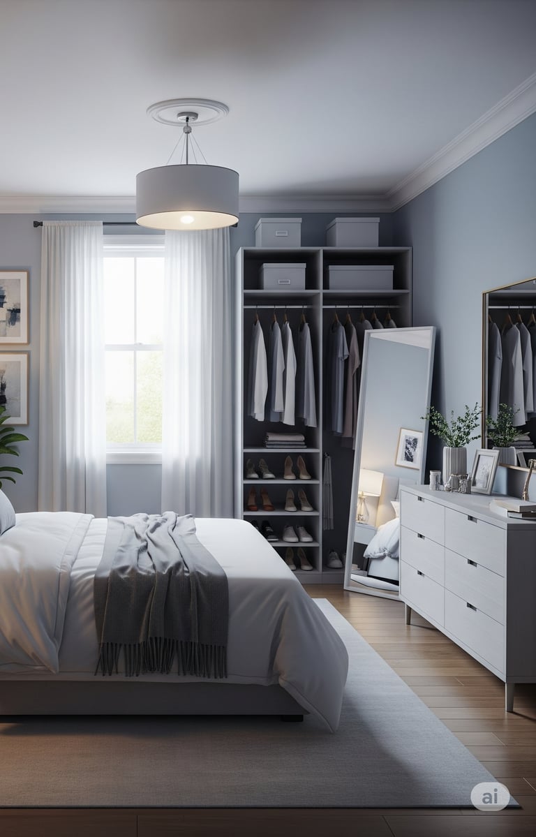 QUARTO DE CASAL MINIMALISTA ORGANIZADO