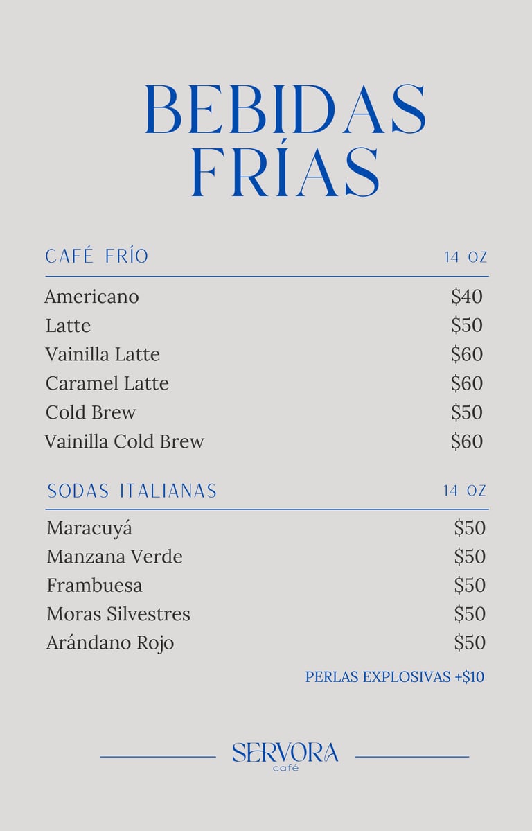 Bebidas Frías