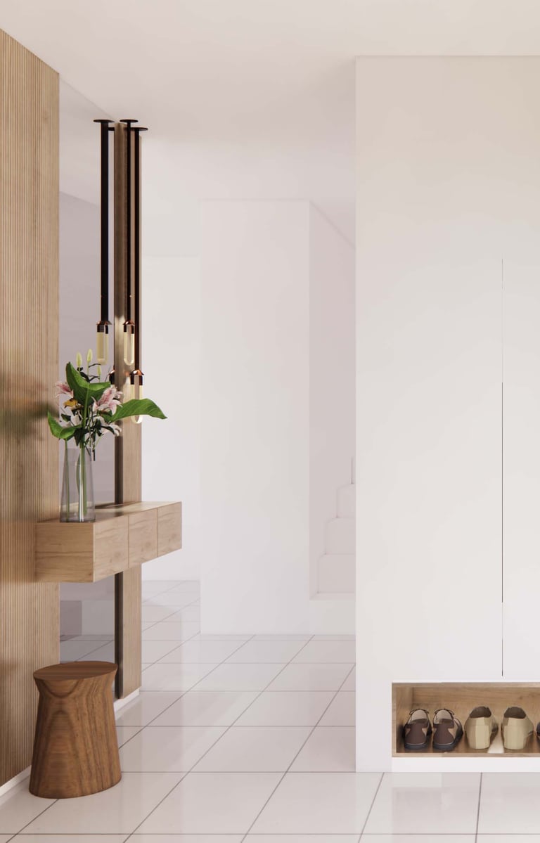 Interior Entrance Wood minimalistic luxury design