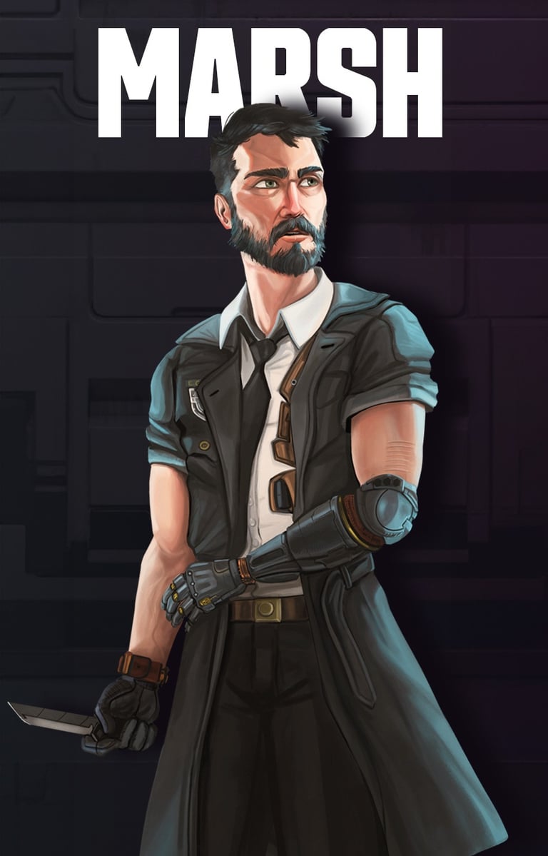 a man in a suit and tie with a knife and knife in his hand