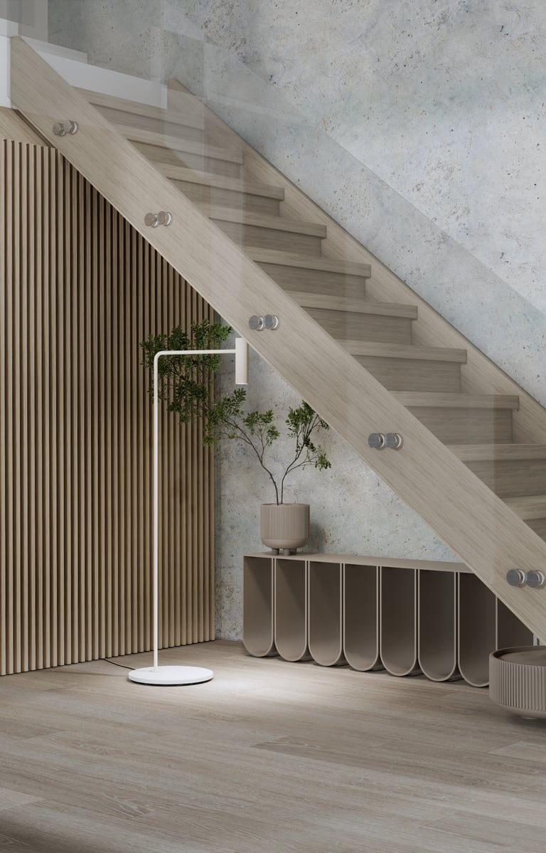 Interior Wood stair minimalistic luxury design