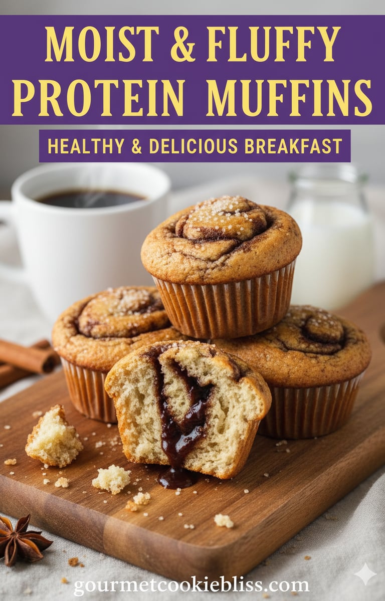 moist & fluffy protein muffins-healthy and delicious breakfast