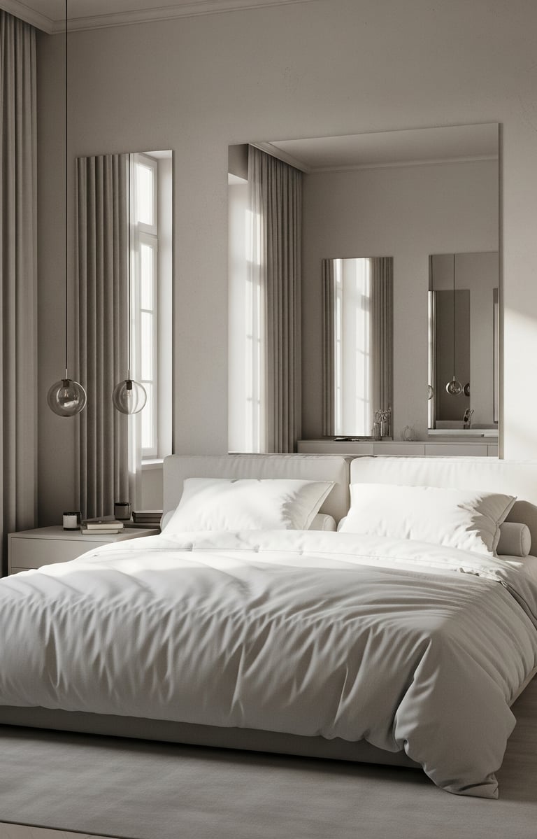QUARTO DE CASAL COM ESPELHOS
