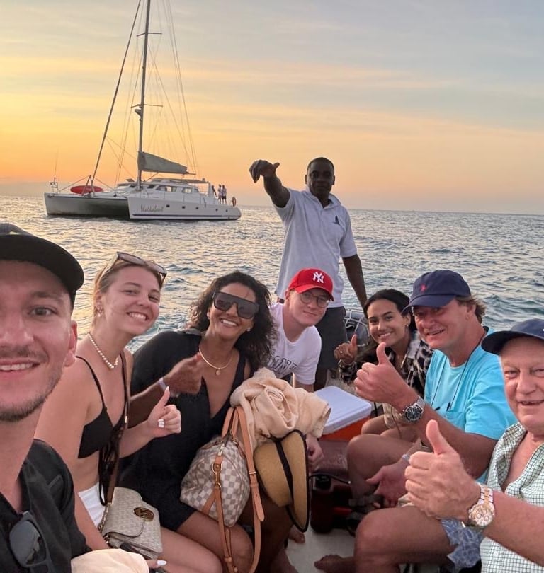 Zanzibar fishing trips - Group enjoying a day on the water