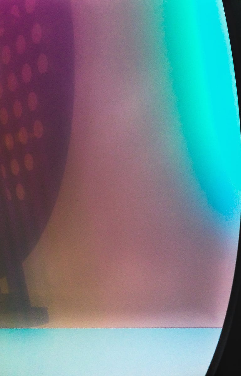 Violet and turquoise geometric shapes. 