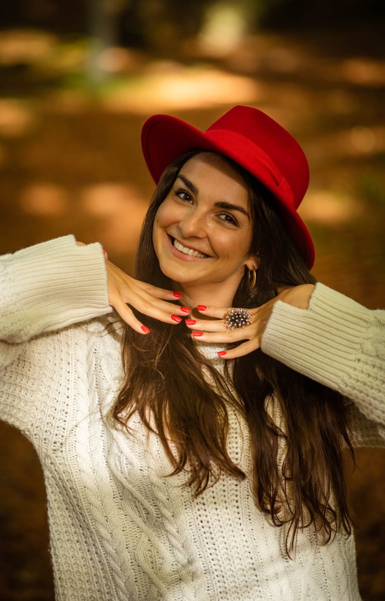 Lady portrait image in Zurich, autumn