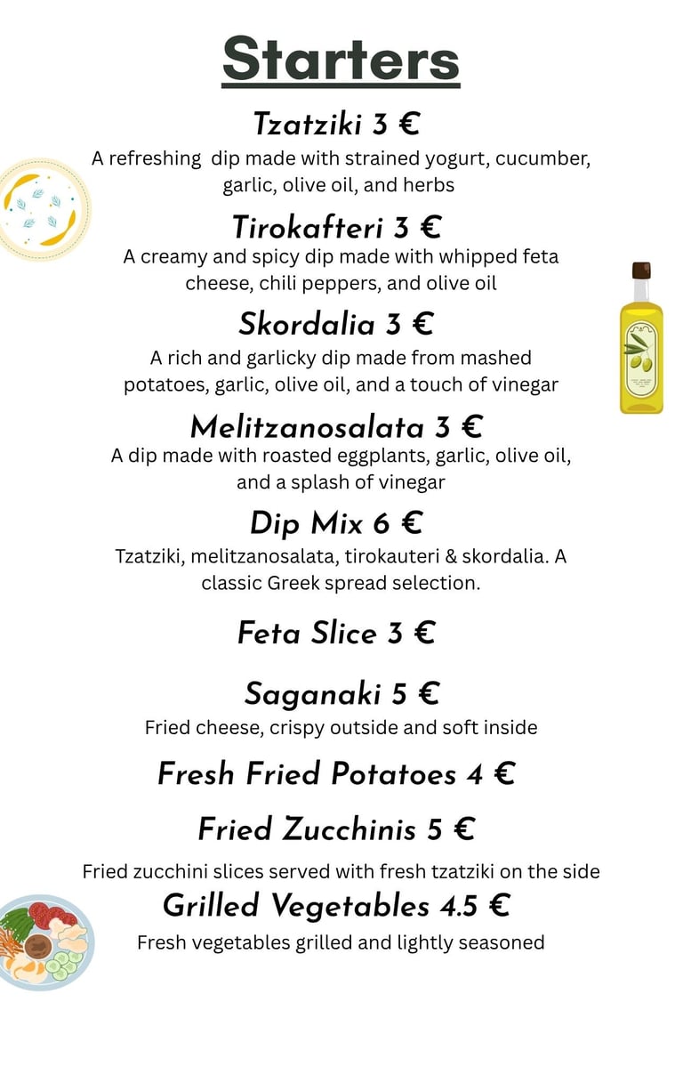 Starters-Appetizers , The Sunset Drift , John's Guesthouse Ksamil Albania