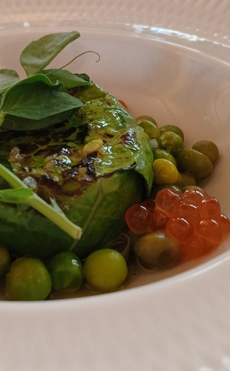 Deliciosa poqueca com ovas de salmão, no almoço da Guaspari. Foto: Divulgação