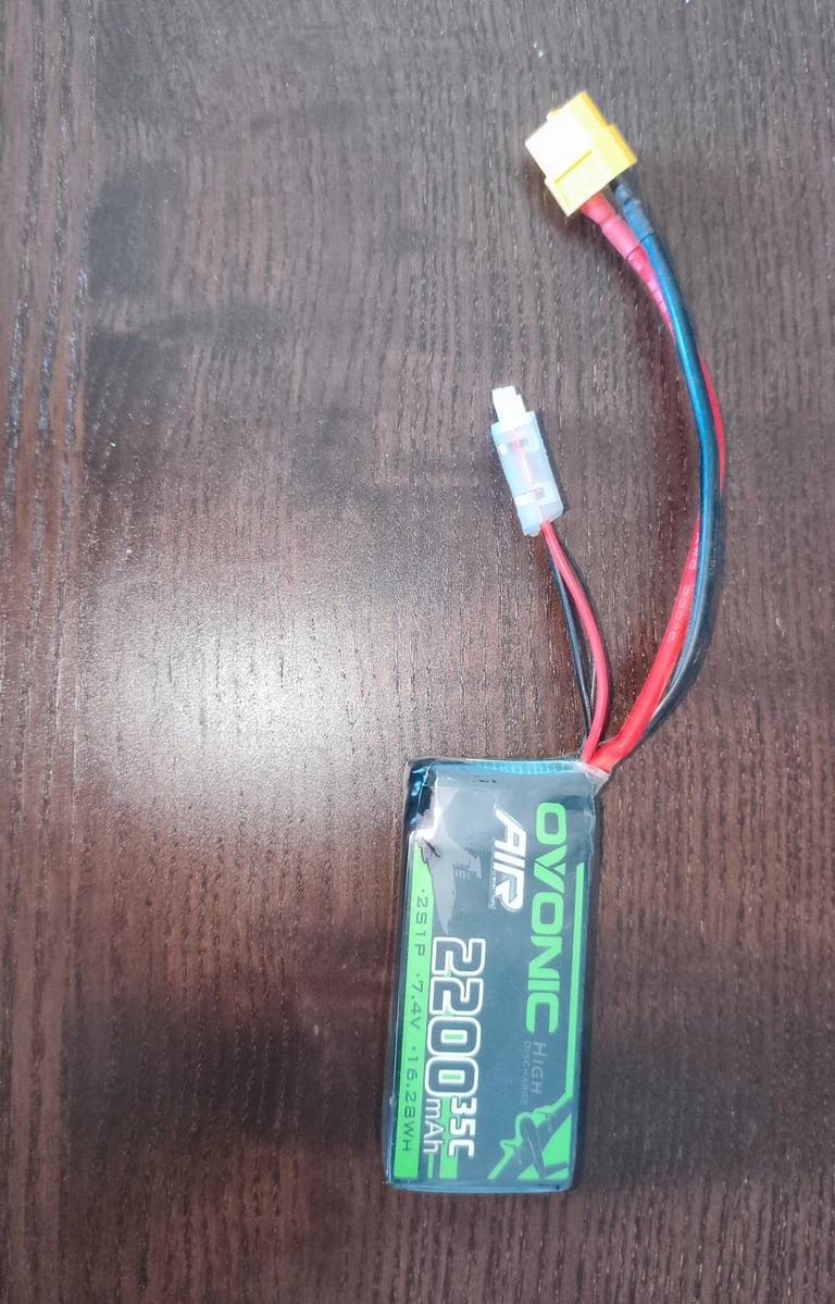 Bateria LiPo OVONIC 2200mAh com cabos e conector XT60