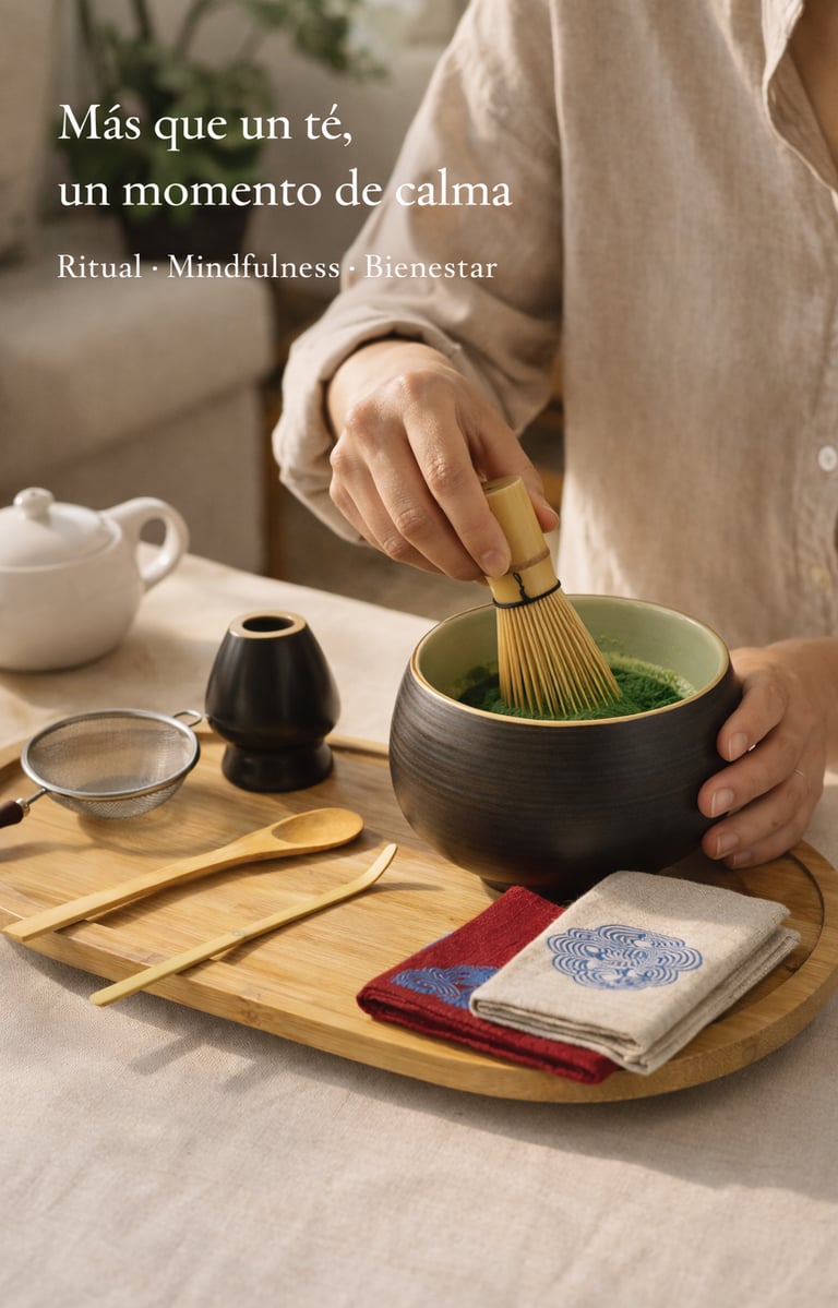 Mas que un té matcha un momento de calma