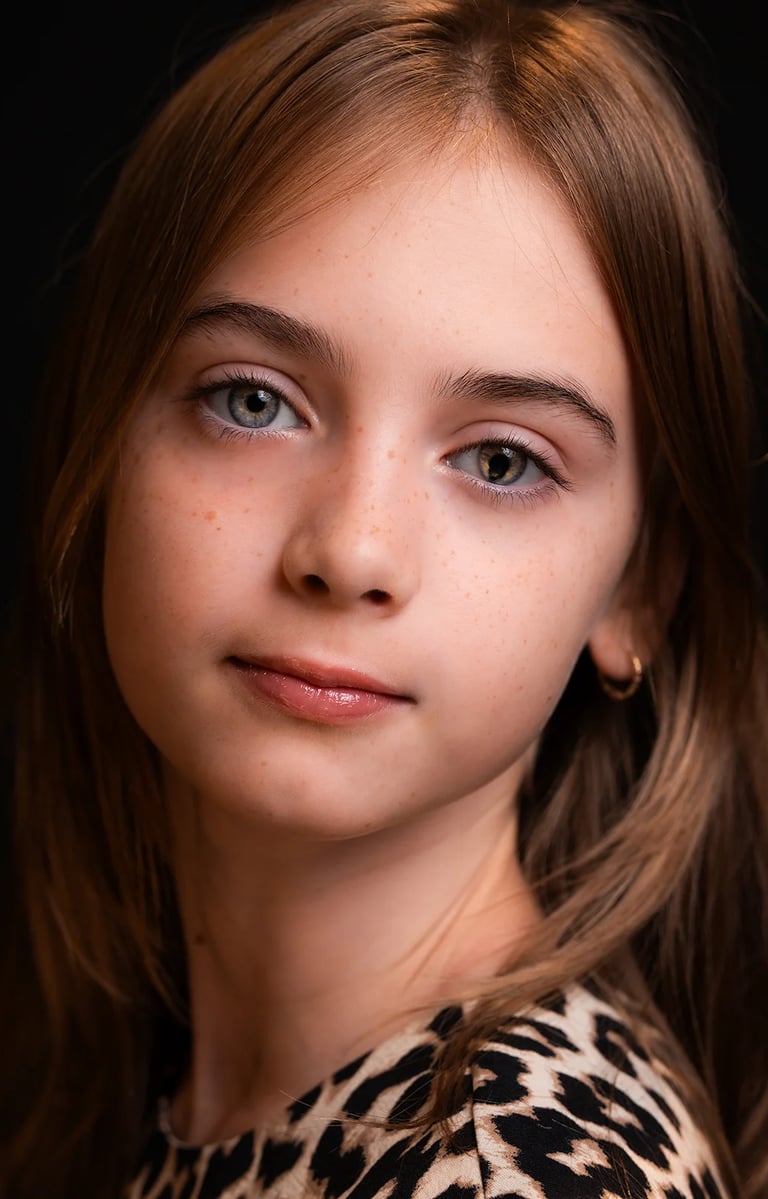 portret meisje met uniek oog