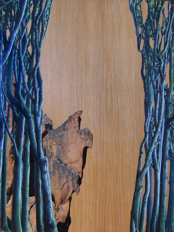 Collage sur bois ©Maija Lyytinen
