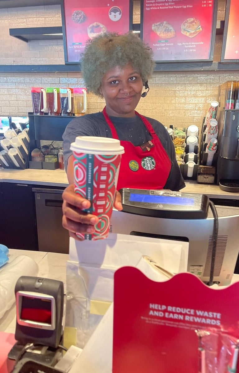 Serenity Shines As A Employee Of Starbucks