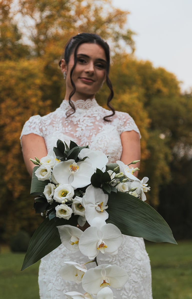 Reportage mariage 77 : mariée et son bouquet
