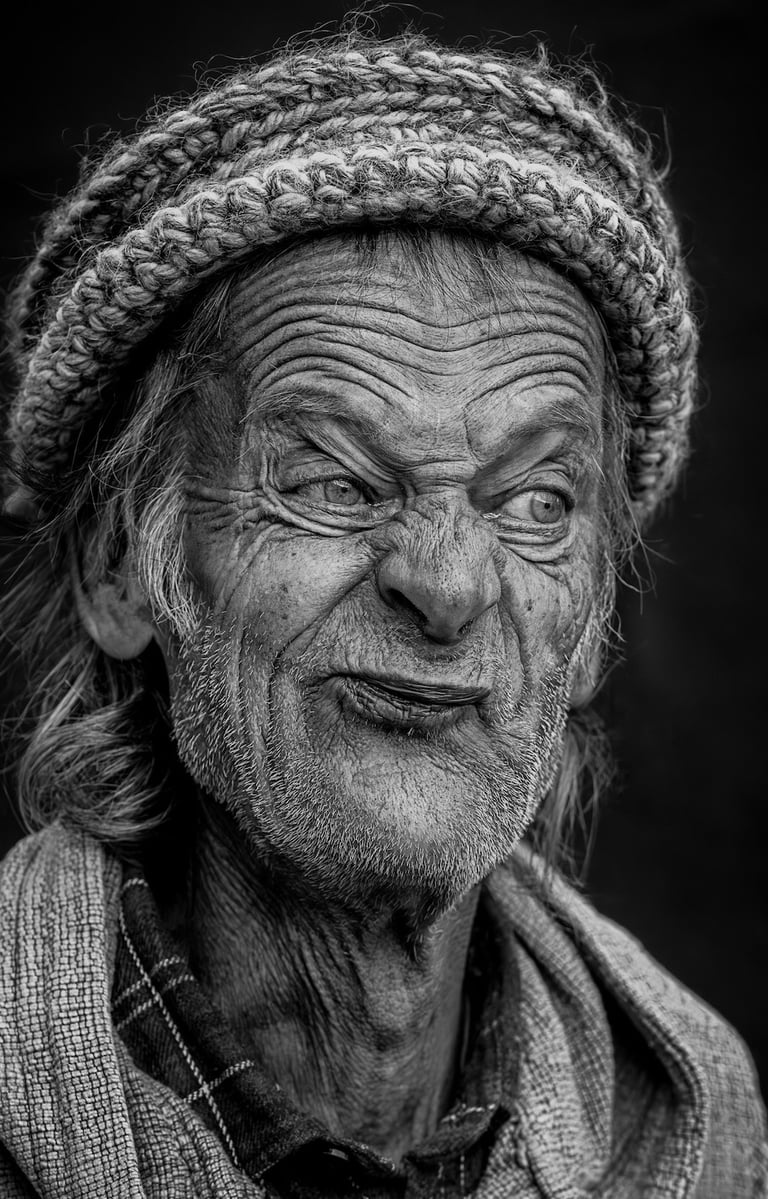 Street character portrait of man by Carol Visser