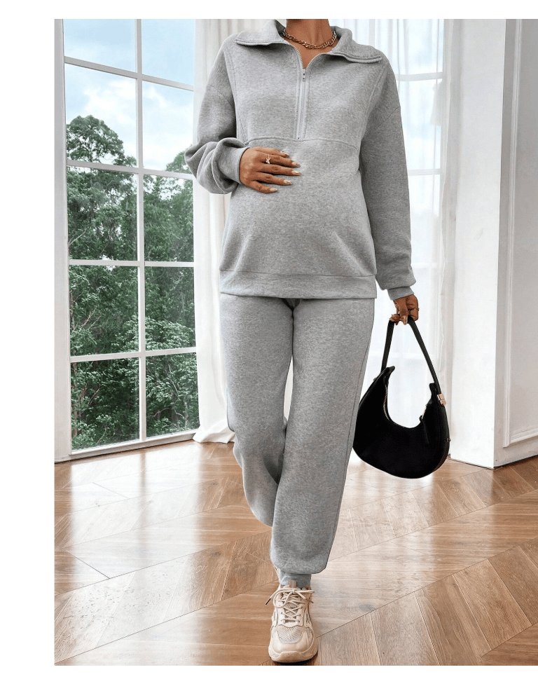 front zip seater and pants set