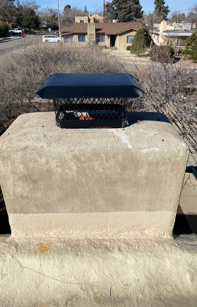 Chimney cap with leg kit