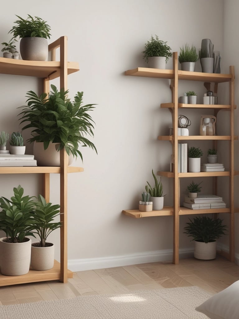 Minimalist home corner with soft textures, natural light, and simple décor creating a peaceful atmos