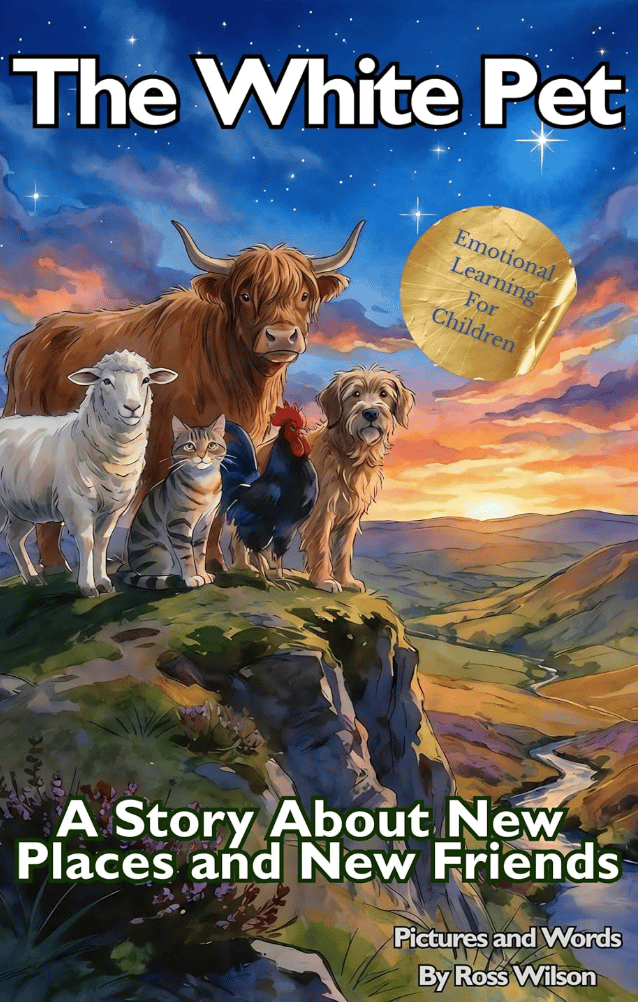 Cover of The White Pet - a children's book by Ross Wilson and part of the Emotional Learning Series