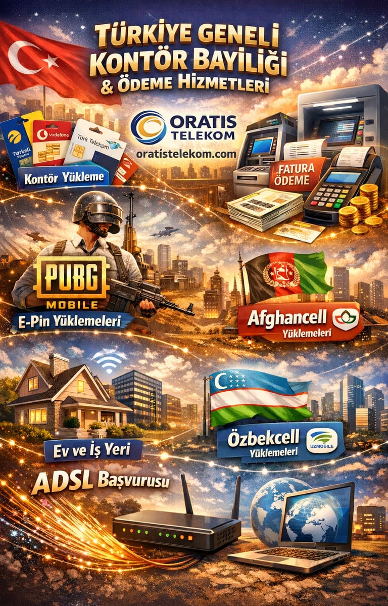 Türkiye Geneli Kontör Bayiliği Oratis Telekom - www.oratistelekom.com