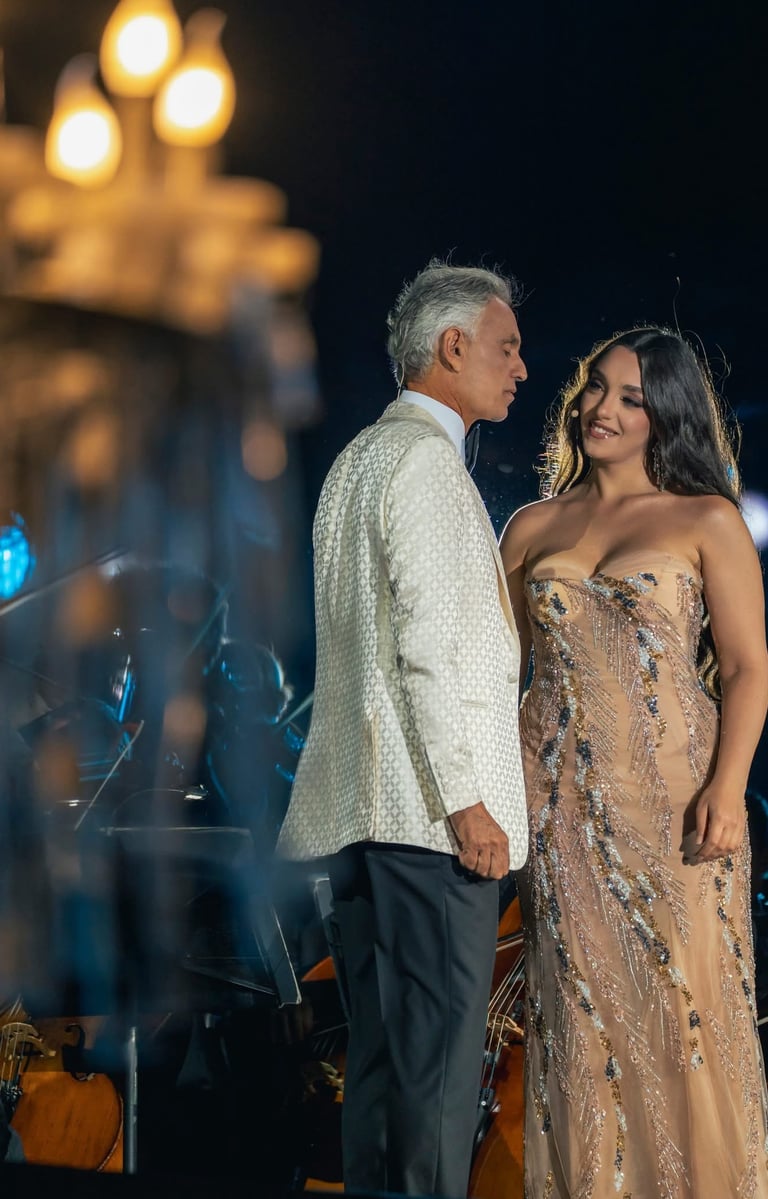 fashion and event hair styling for Andrea Bocelli productions