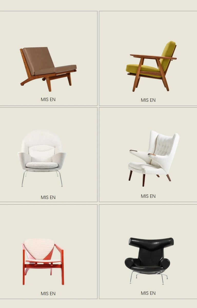 Hans J. Wegner Danish modern furniture Scandinavian interior Mid-century chair Nordic design timeles
