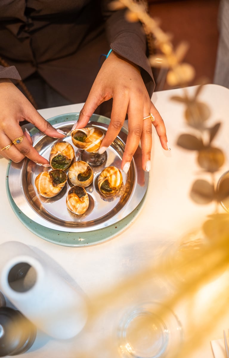 Escargots au restaurant de l'hôtel AC Hotel Paris Porte Maillot