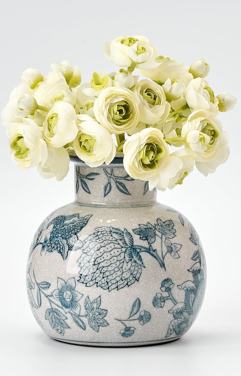 anthropology inspired vintage vase, damask vase