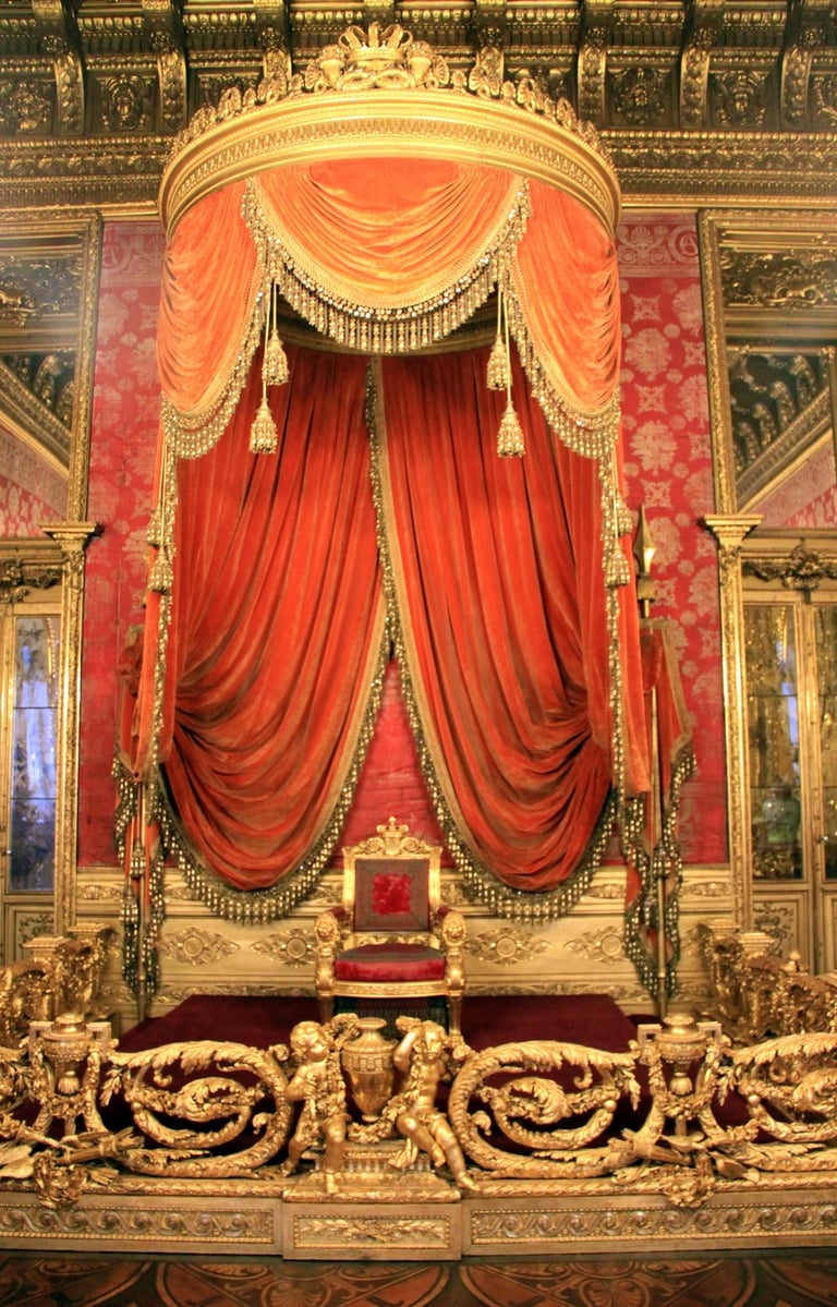 La sala del trono di Palazzo Reale a Torino