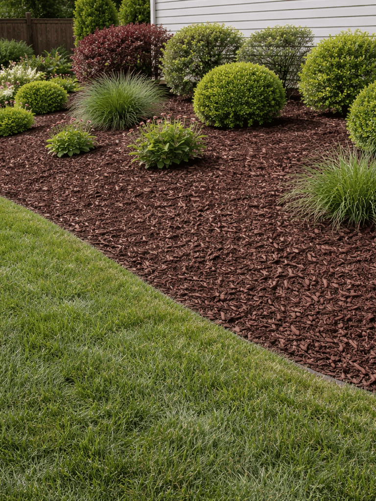 Finished installing Brown Mulch