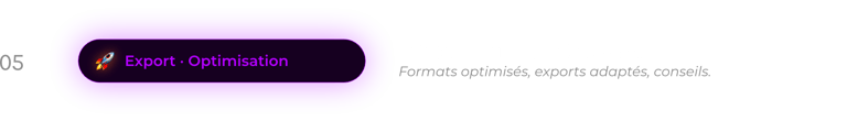 Export-Optimisation ; 5ème point clé de ma méthode de travail