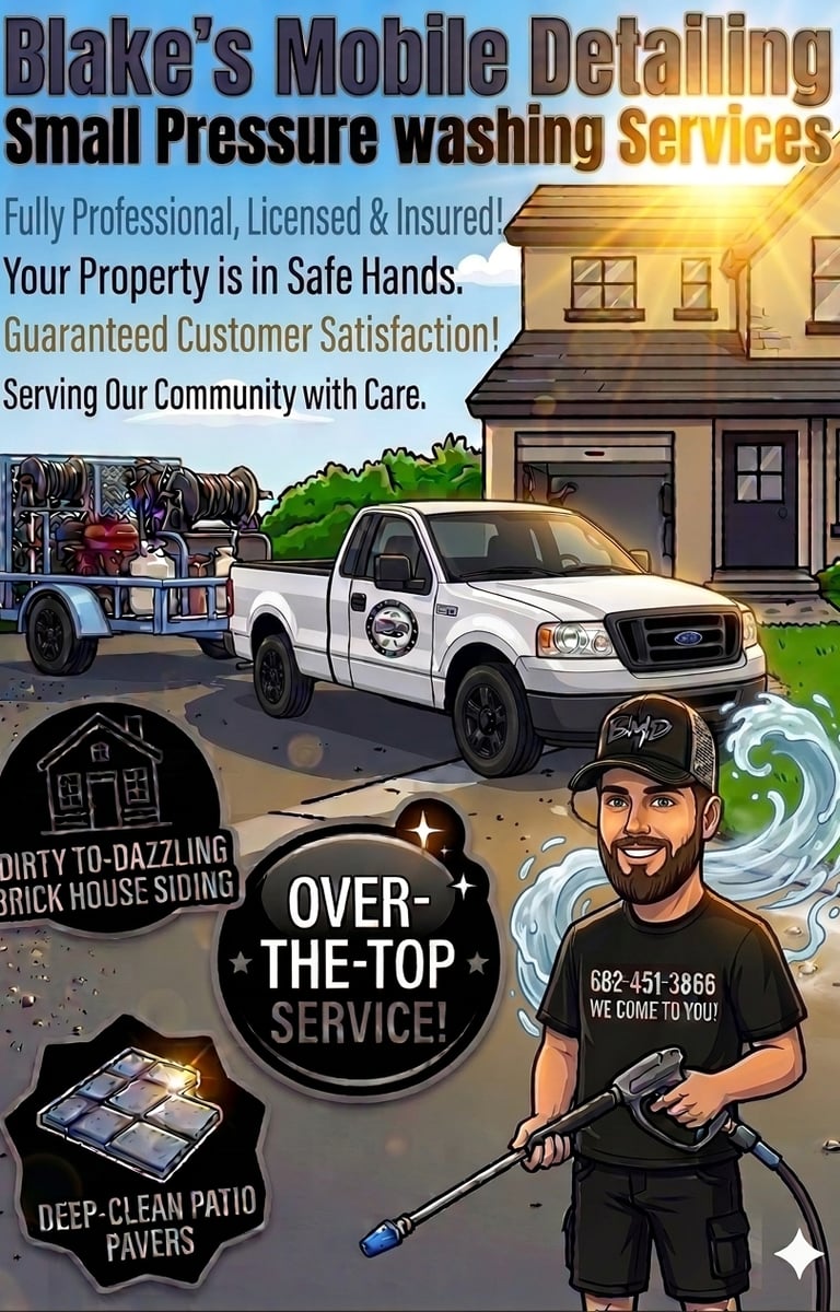 Our small pressure washing services help keep your home clean!