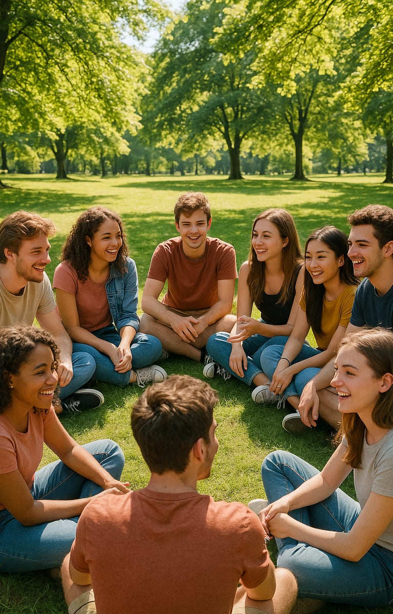 Jeunes qui discutent - illustration journée mondiale de prévention du suicide.