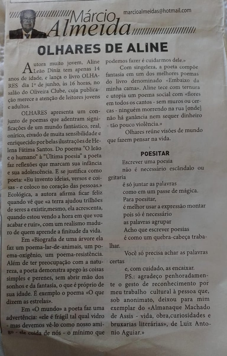 Coluna Márcio Almeida jornal Gazeta de Minas