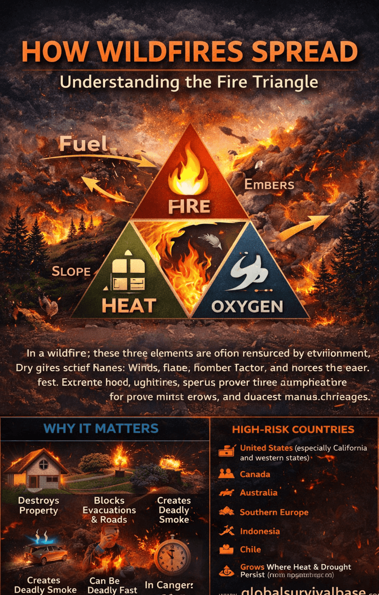 the infographics of how wildfire spread