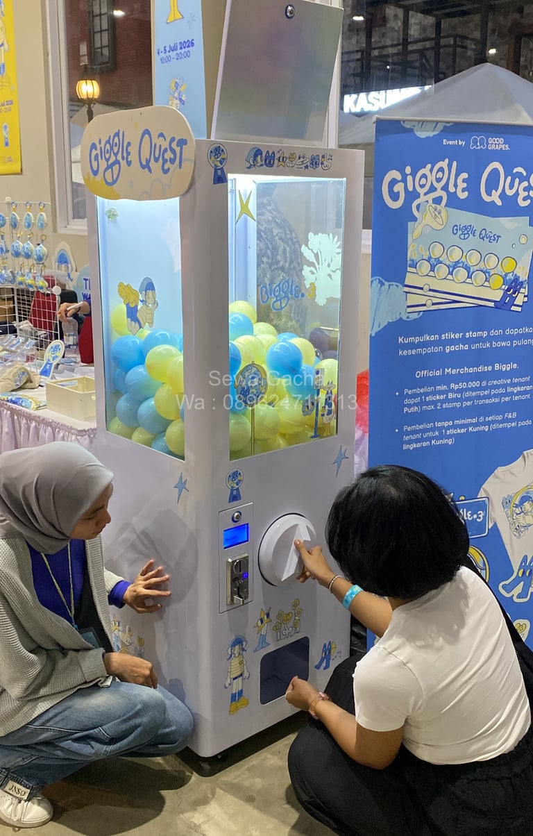 Sewa mesin gacha interaktif