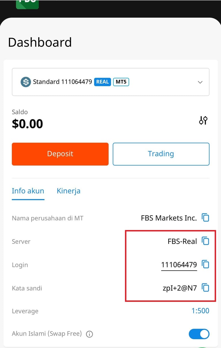 user login dan kata sandi akun trading forex