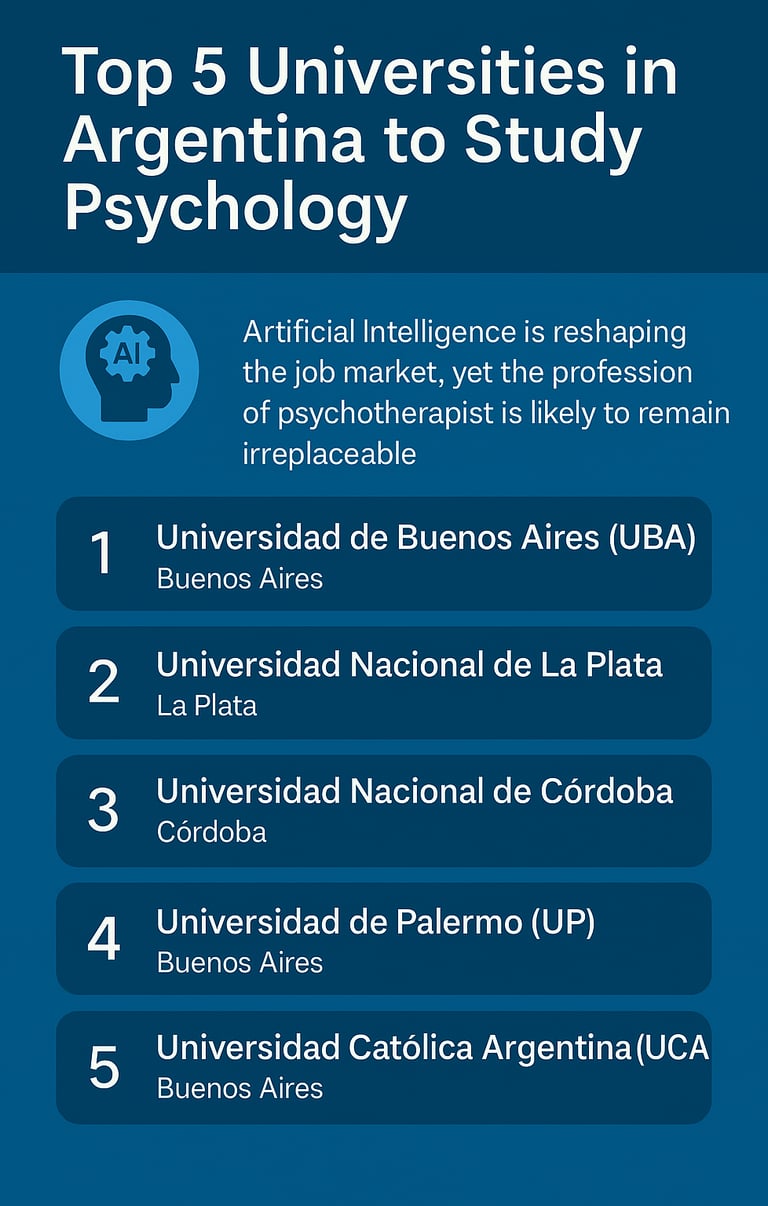5 Top Psychology Schools in Argentina Infographic