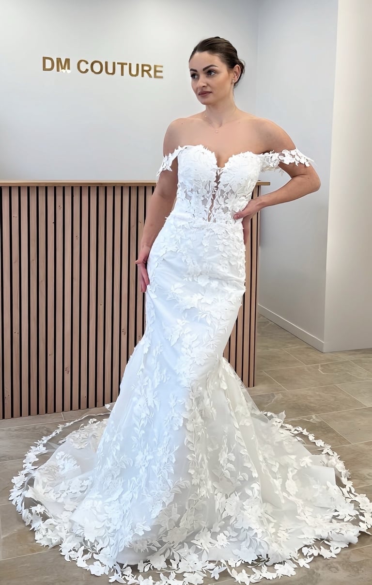 robe de mariée sirène en dentelle 