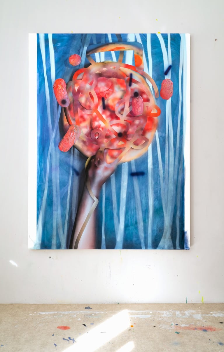 Painting of frozen Pizza