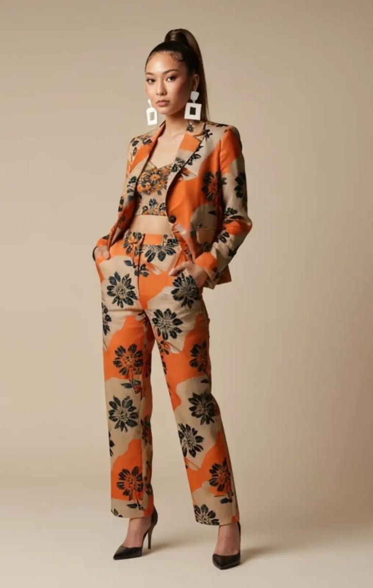Digitally printed Formal Wear for Women. Power Dressing.