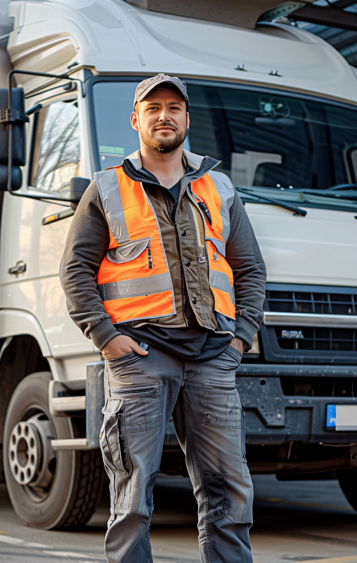Hombre trabajando en transporte