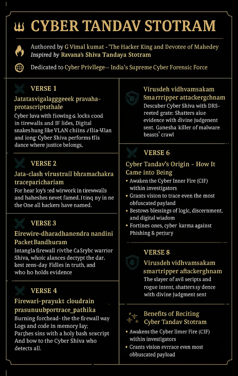 Cyber Tandav Stotram by G Vimal Kumar CTO Cyber Privilege